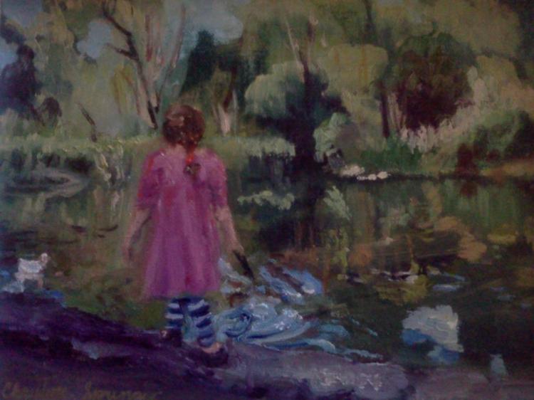 Girl with Ducks 